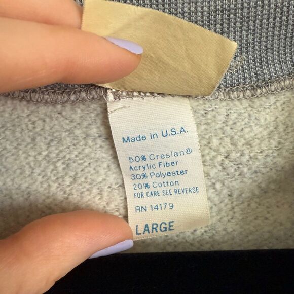 AEROSMITH 1986 Vintage Concert Tour Sweatshirt Sleeveless Merch Zip Gray Large - Picture 5 of 12